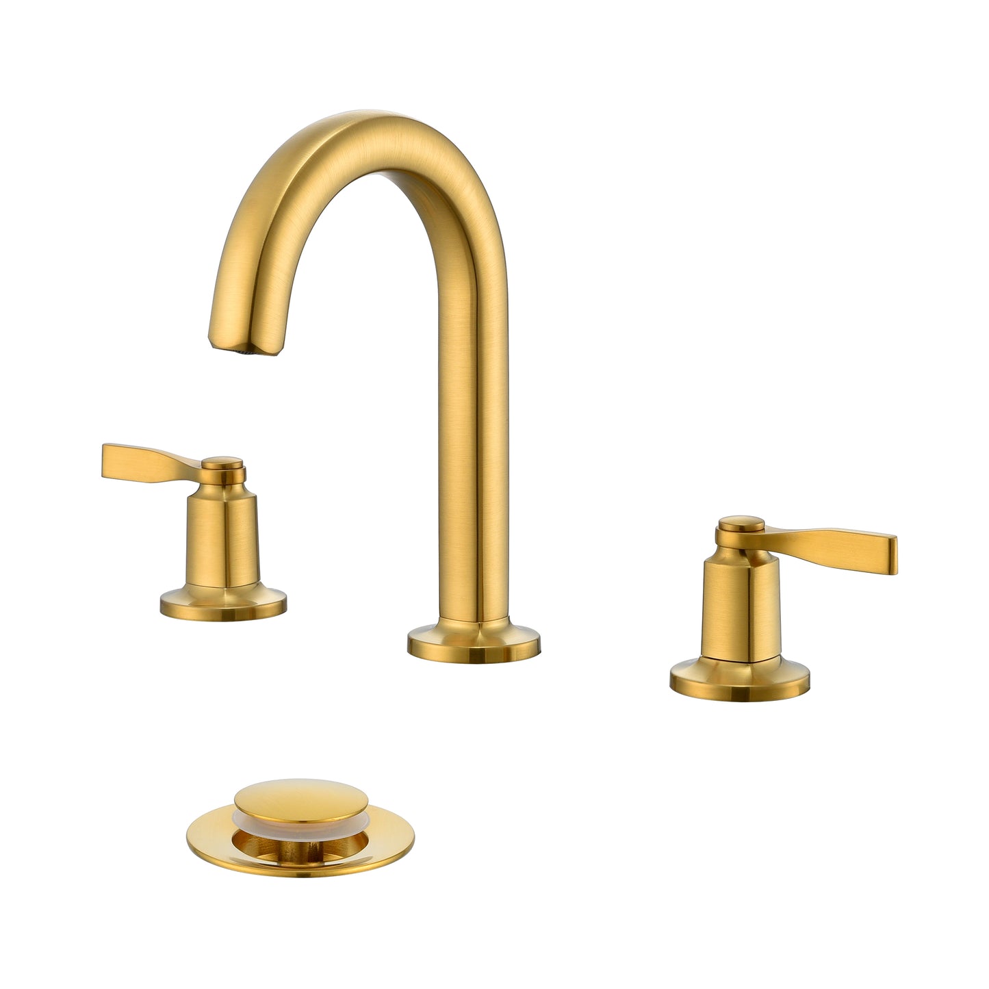 Larko 8 in. Widespread 2-Handle Bathroom Faucet in Brushed Gold