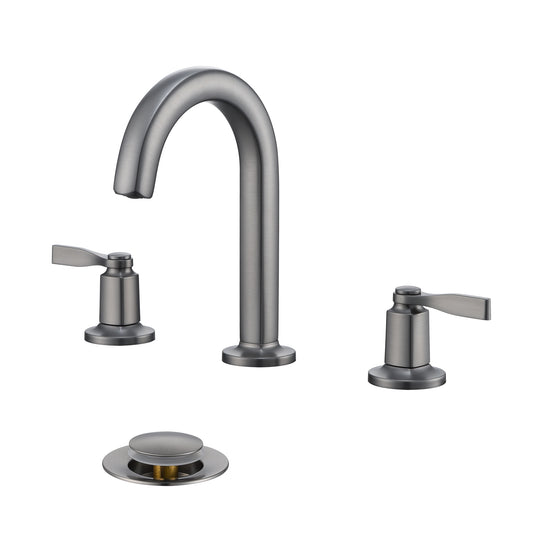 Larko WSP18-TU 8 in. Widespread 2-Handle Bathroom Faucet in Gun Metal