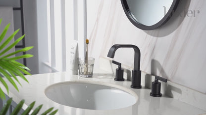 Contemporary 8 in. Widespread 2-Handle Bathroom Faucet in Matte Black